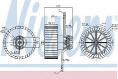 Ventilator habitaclu bord FIAT DUCATO platou sasiu 230 NISSENS 87402
