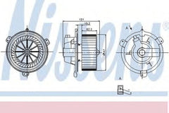 Ventilator habitaclu bord FIAT PUNTO Cabriolet 176C NISSENS 87056