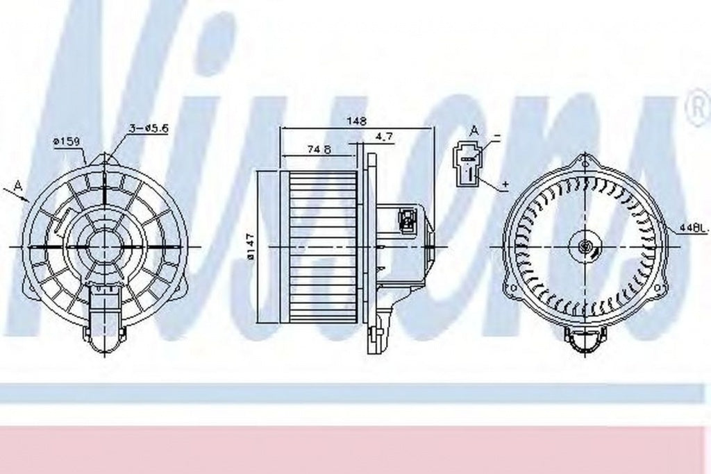 Ventilator habitaclu bord FORD RANGER ES ET NISSENS 87161