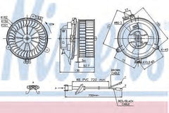 Ventilator habitaclu bord MERCEDES-BENZ KOMBI combi S124 NISSENS 87153