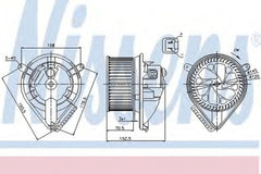 Ventilator habitaclu bord MERCEDES-BENZ VITO bus 638 NISSENS 87156