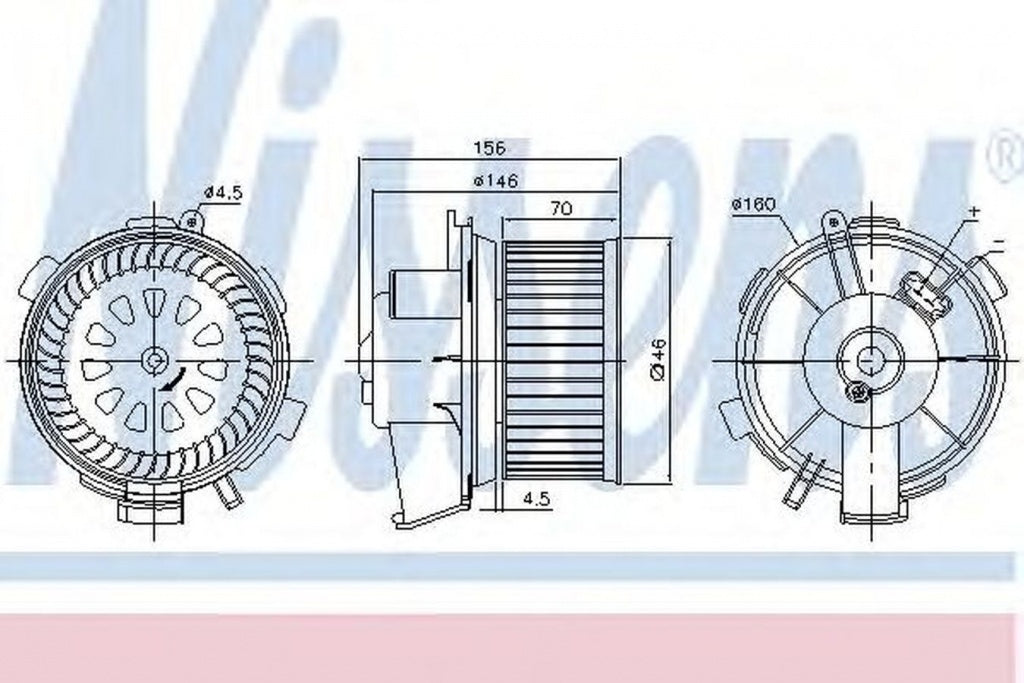 Ventilator habitaclu bord PEUGEOT 206 SW 2E K NISSENS 87181