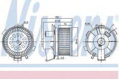 Ventilator habitaclu bord PEUGEOT 206+ T3E NISSENS 87181