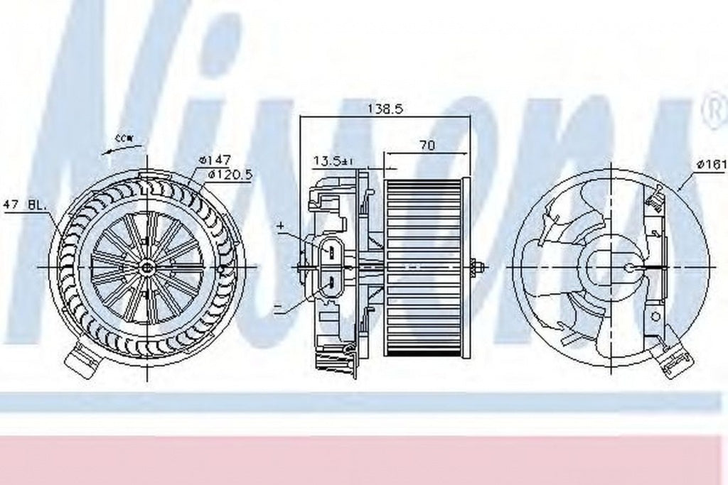 Ventilator habitaclu bord RENAULT CLIO III BR0 1 CR0 1 NISSENS 87214
