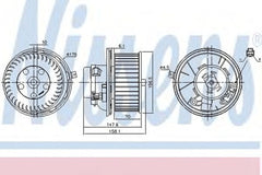 Ventilator habitaclu bord RENAULT LAGUNA II BG0 1 NISSENS 87187