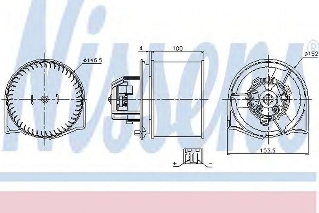 Ventilator habitaclu bord SAAB 9-5 combi YS3E NISSENS 87026