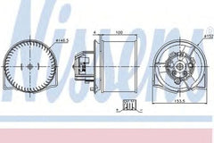 Ventilator habitaclu bord SAAB 9-5 combi YS3E NISSENS 87026