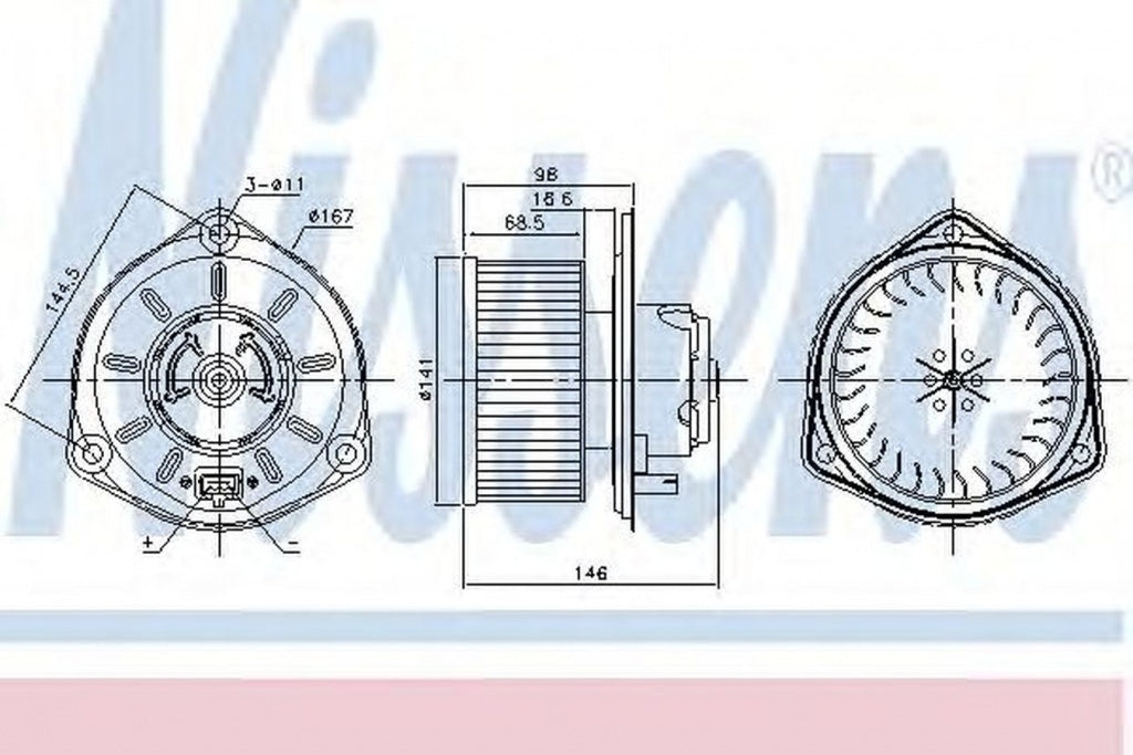 Ventilator habitaclu bord VOLVO S90 NISSENS 87168