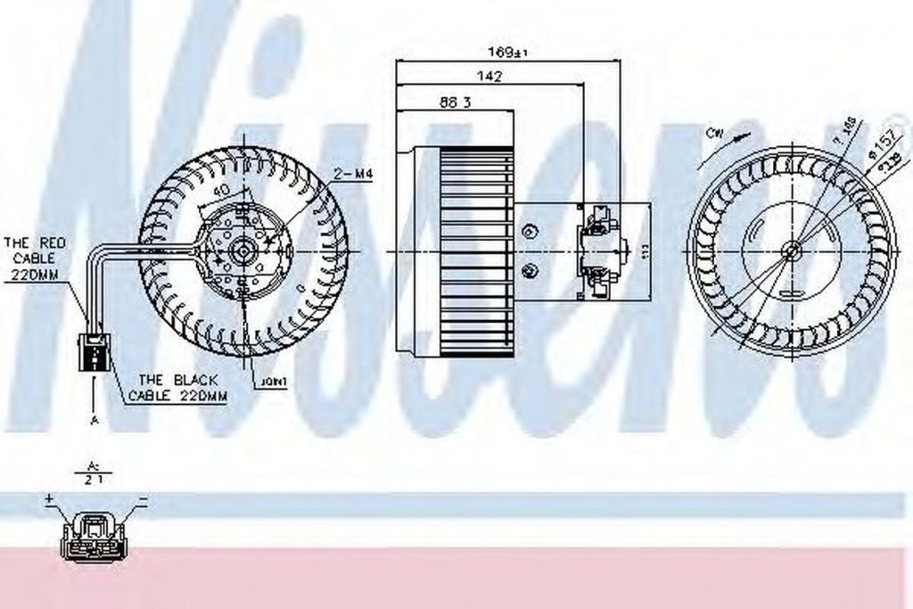 Ventilator habitaclu bord VOLVO V70 II SW NISSENS 87036