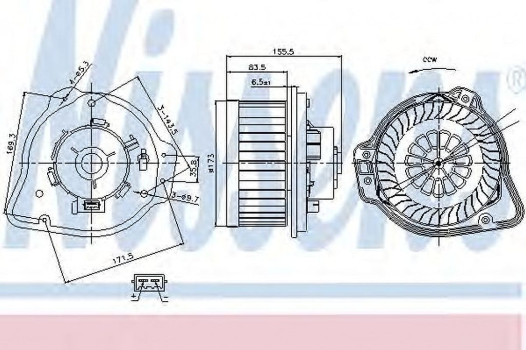 Ventilator habitaclu bord VOLVO XC70 CROSS COUNTRY NISSENS 87020
