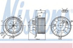 Ventilator habitaclu bord VW JETTA IV 162 163 NISSENS 87034