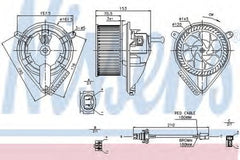 Ventilator habitaclu bord VW LT 28-46 II platou sasiu 2DC 2DF 2DG 2DL 2DM NISSENS 87039