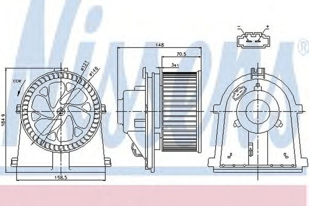 Ventilator habitaclu bord VW NEW BEETLE 9C1 1C1 NISSENS 87022