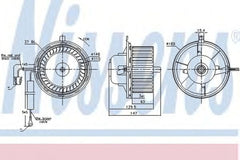 Ventilator habitaclu bord VW VENTO 1H2 NISSENS 87404